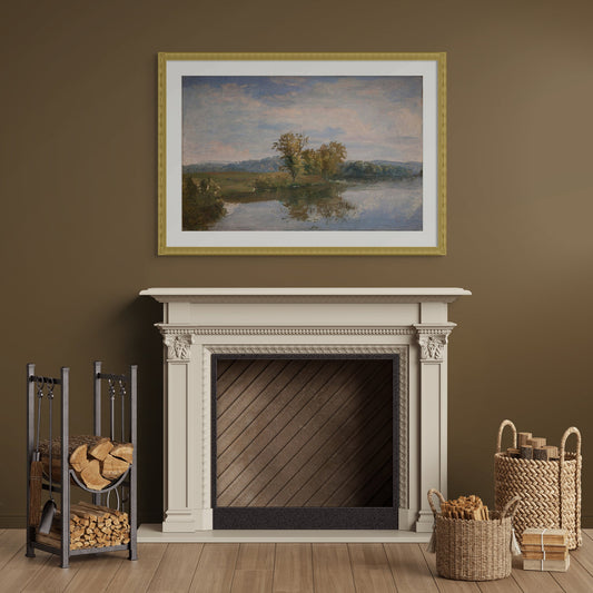 A View of Lake Vejl near Silkeborg, Jutland (1843) - Milisima Studio