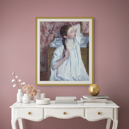 Girl Arranging Her Hair (1886) - Milisima Studio