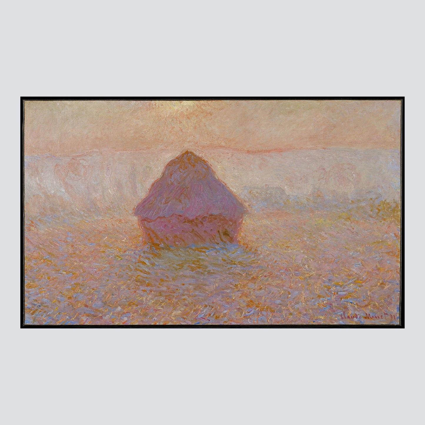 Grainstack, Sun in the Mist (1891) - Milisima Studio