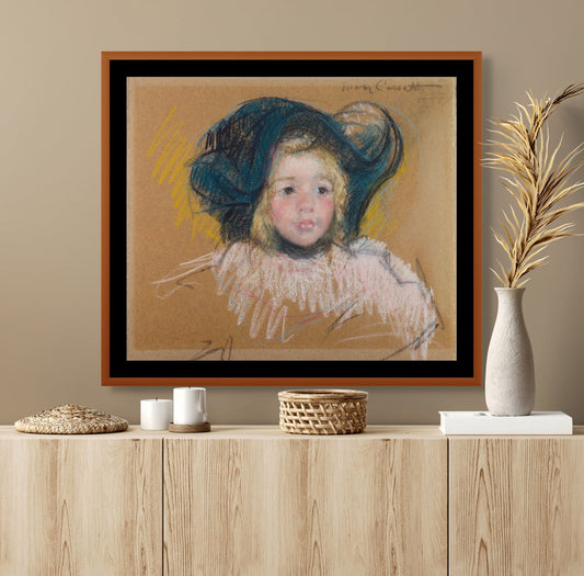 Head of Simone in a Green Bonnet with Wavy Brim (No. 2) (c.1904) - Milisima Studio