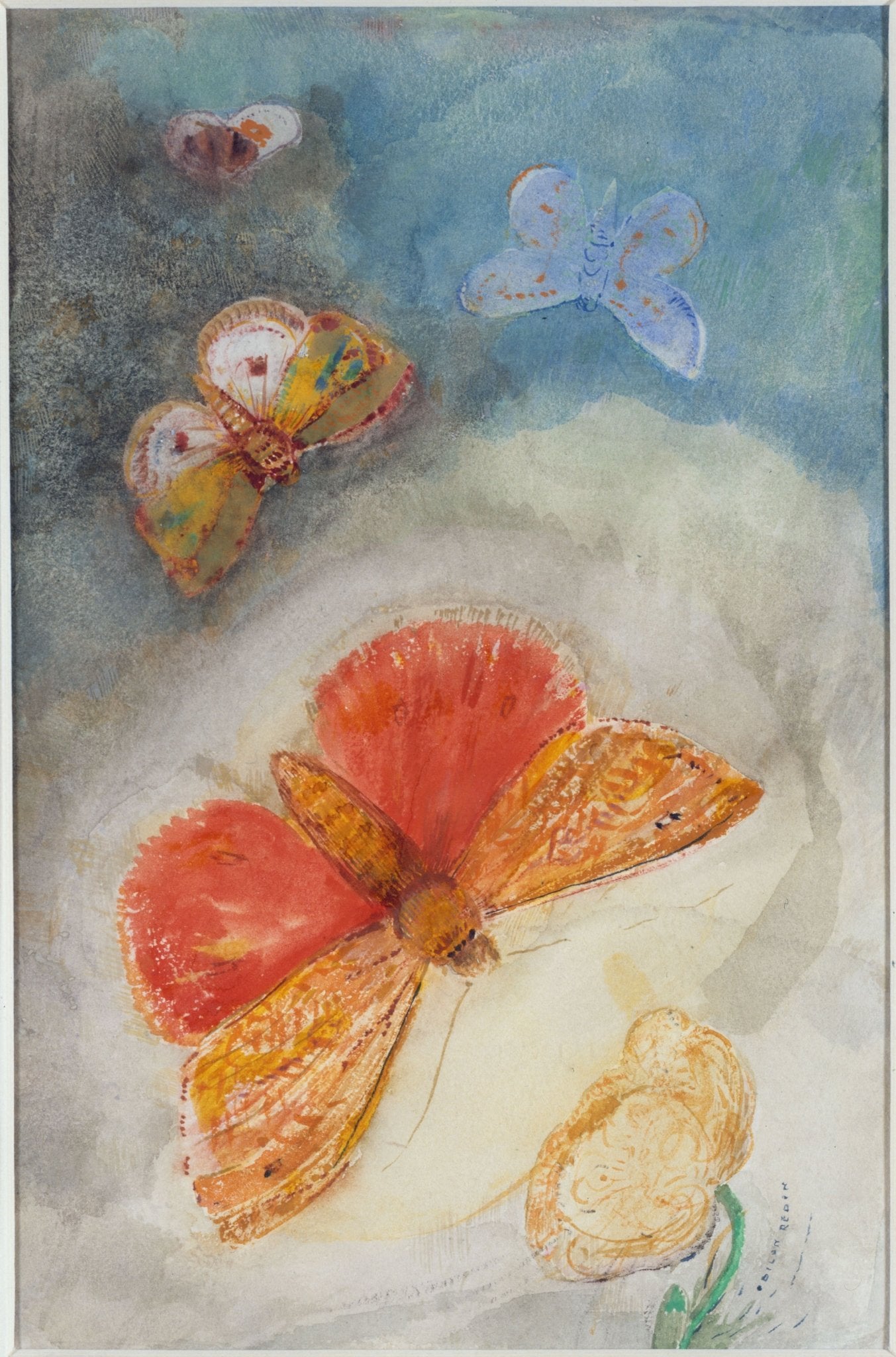 Papillons et fleur (1910 - 1914) - Milisima Studio