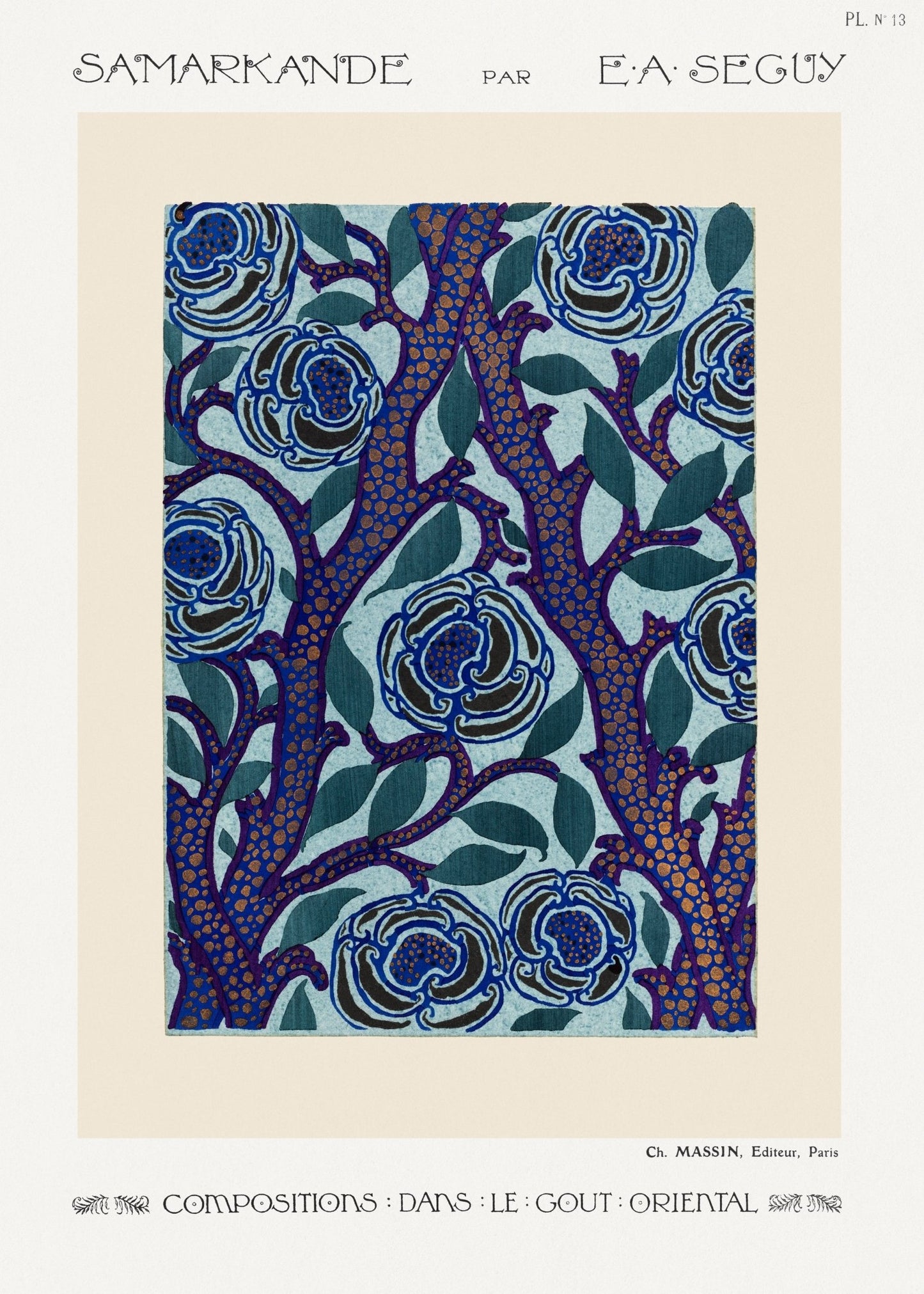 Samarkande PL 13 Flower pattern (1914) - Milisima Studio