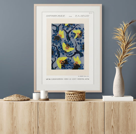 Samarkande PL 5 Butterfly pochoir pattern pattern (1914) - Milisima Studio