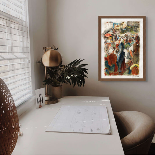 The Market at Gisors: Rue Cappeville (ca. 1894 - 95) - Milisima Studio