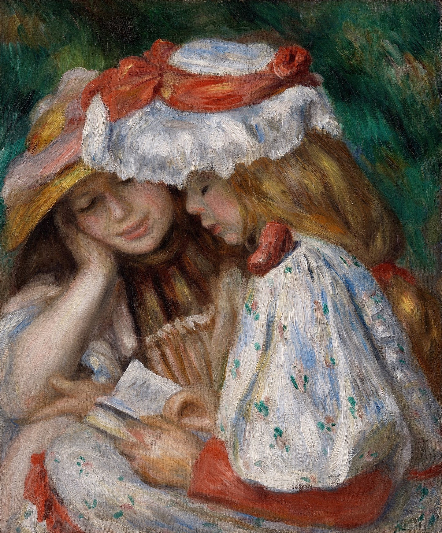 Two Girls Reading (c. 1890–1891) - Milisima Studio