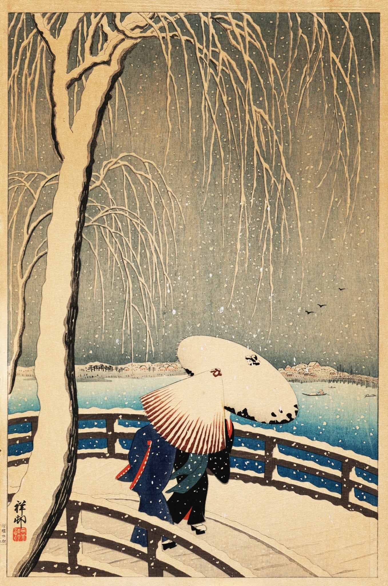 Umbrellas in the Snow (1931) - Milisima Studio