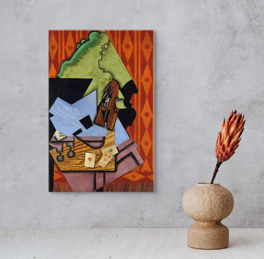 Violin and Playing Cards on a Table (1913) - Milisima Studio