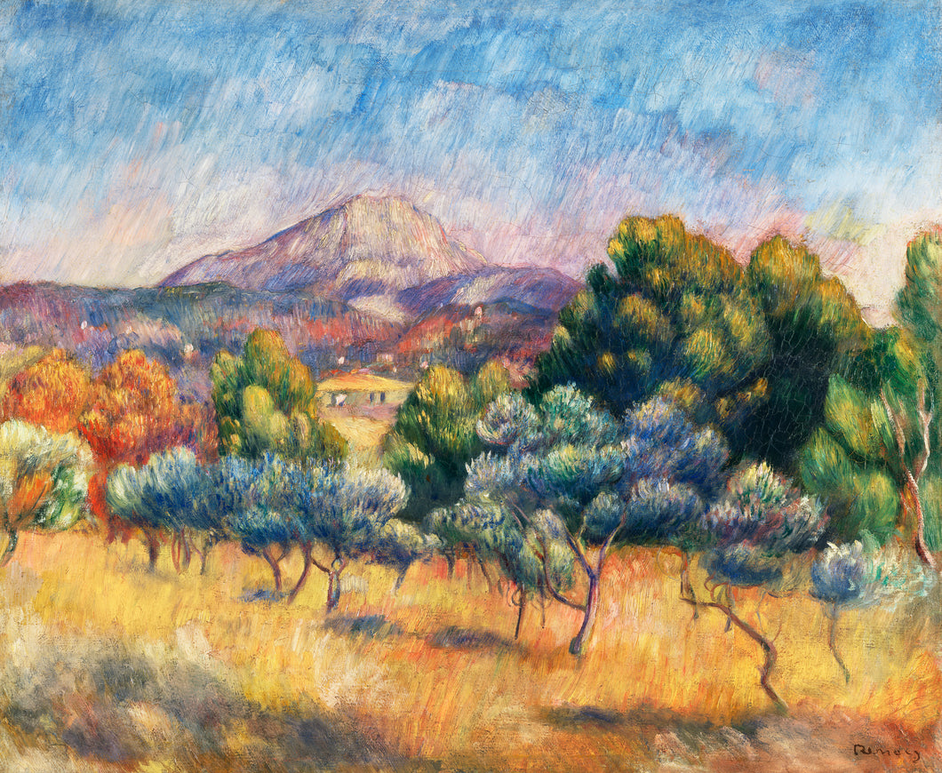 A painting of Montagne Sainte Victoire Paysage by Pierre Auguste Renoir